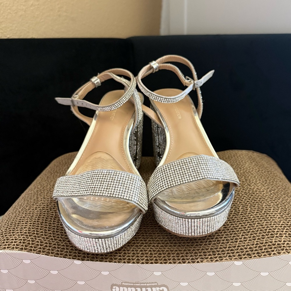 BCBGeneration Pristal - rhinestones - platform sandal chunky block heel